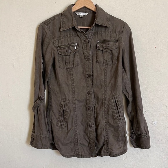 Get Ready to‎ Rock the Utility Trend with CAbi Button Up Jacket! - Picture 1 of 5